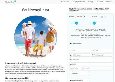 Simplia on simppeli paikka nopealla lainalle ja kulutusluotolle.