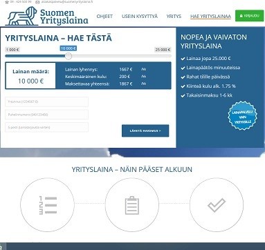 Yrityslaina, joka on halpa ja nopea: Suomen Yrityslaina.