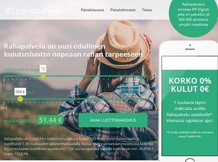 Rahapalvelu on säästäjän valinta ja korottoman lainan saa aina ensiasiakkaana.