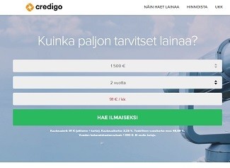 Credigon pikalaina sopii korkeintaan 2500 euron takuuvuokralainaksi.